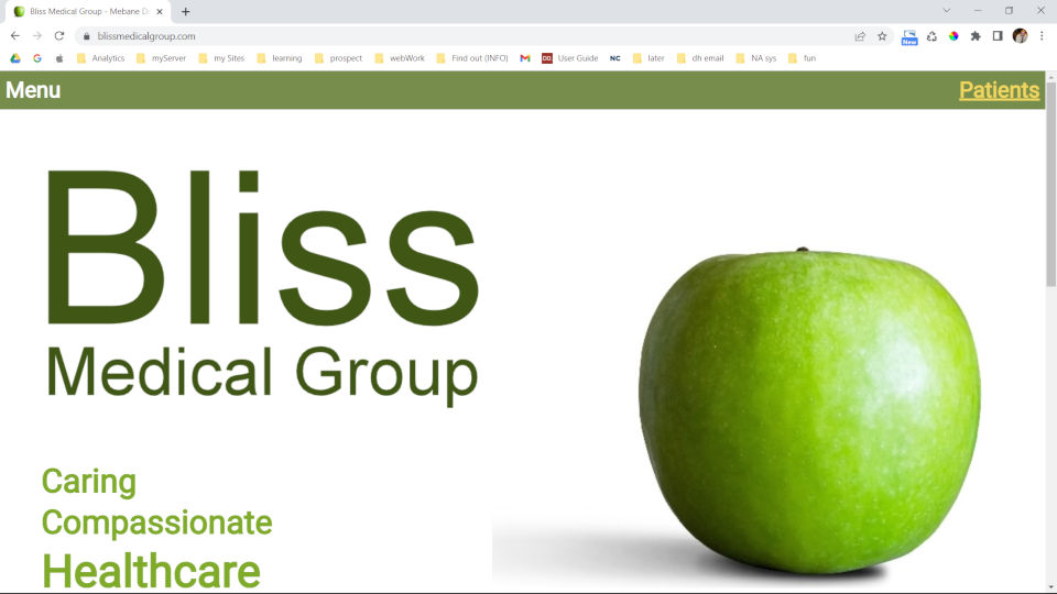 blissmedicalgroup.com website